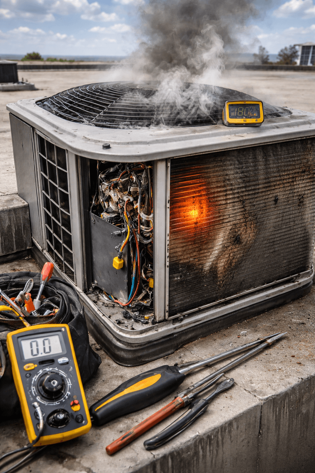 Overheating HVAC Unit